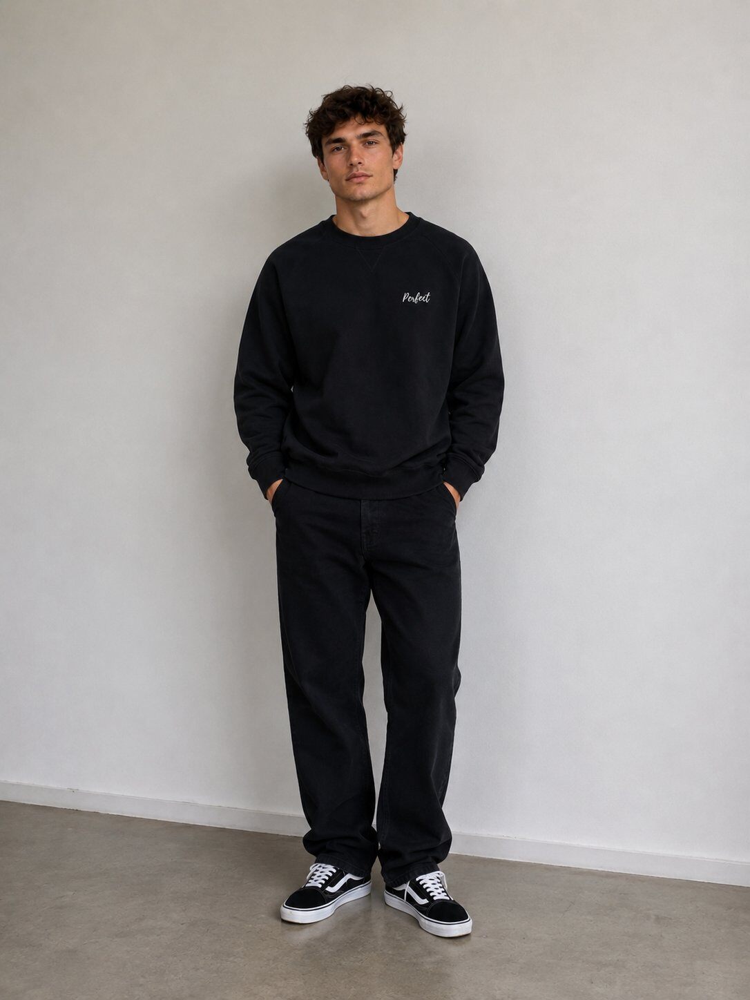 Großhändler FIVE EVER - Besticktes Sweatshirt PERFECT 100% Baumwolle