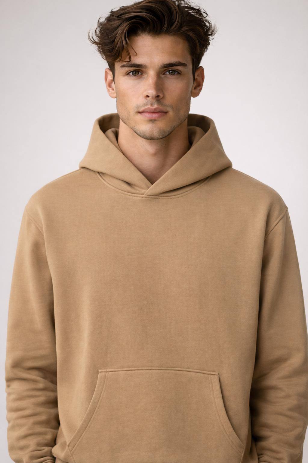 Großhändler FIVE EVER - Beige Kapuzenpullover
