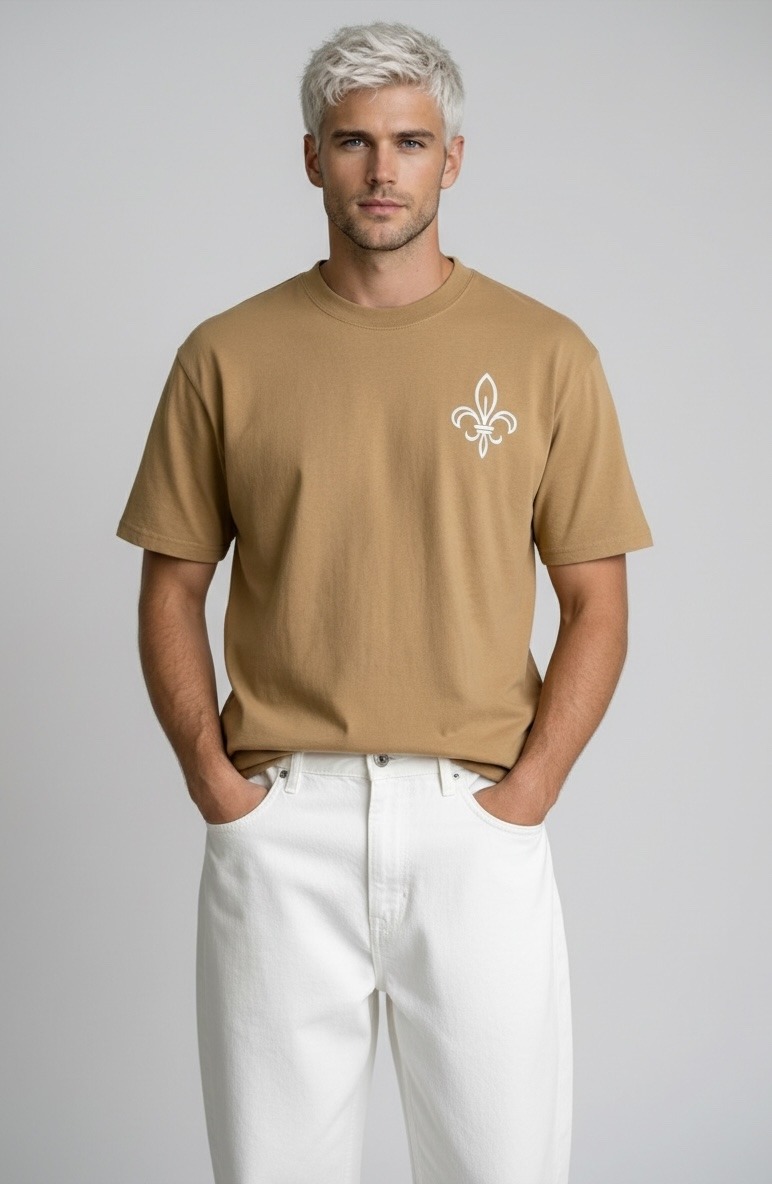 Großhändler FIVE EVER - Oversize T-Shirt mit Lilienstickerei 100%BAUMWOLLE