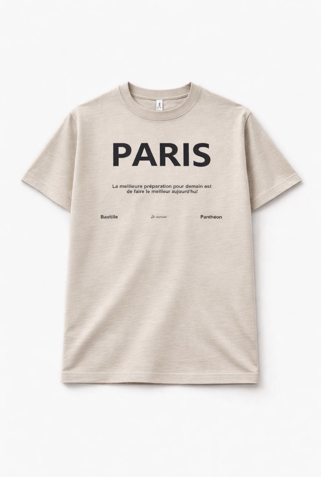 Großhändler FIVE EVER - 100% Baumwoll-T-Shirt mit PARIS-Druck, 300g