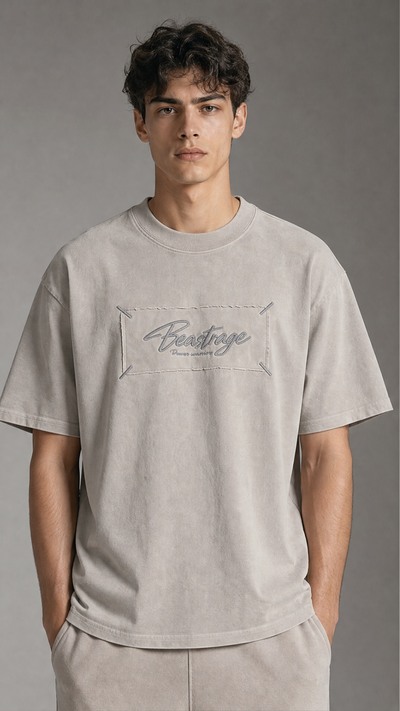 Wholesaler FIVE EVER - Beastrage Embroidered T-Shirt Wholesaler FIVE EVER - Beastrage Embroidered T-Shirt