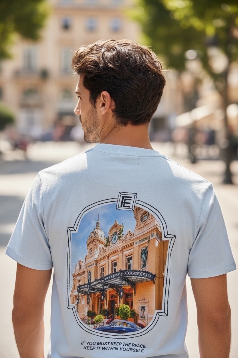 Großhändler FIVE EVER - Weiches T-SHIRT aus hochwertiger Baumwolle mit ARCHITEKTUR-Druck