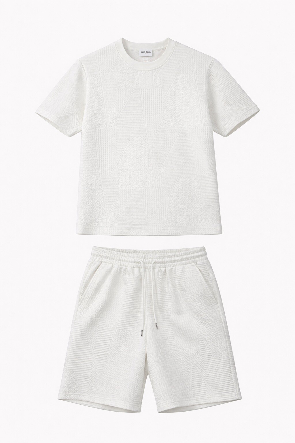 Großhändler FIVE EVER - T-Shirt und Shorts Set mit Textur-Muster