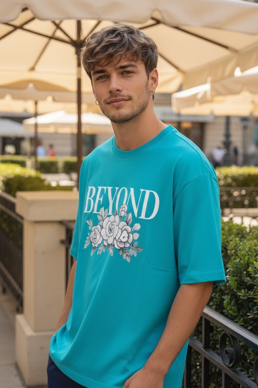 Großhändler FIVE EVER - Oversize-T-Shirt BEYOND 100% BAUMWOLLE