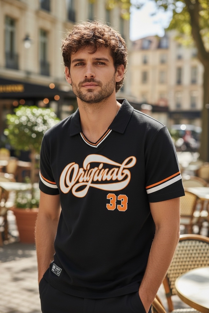 Großhändler FIVE EVER - Baseball-inspiriertes T-Shirt im urbanen Stil