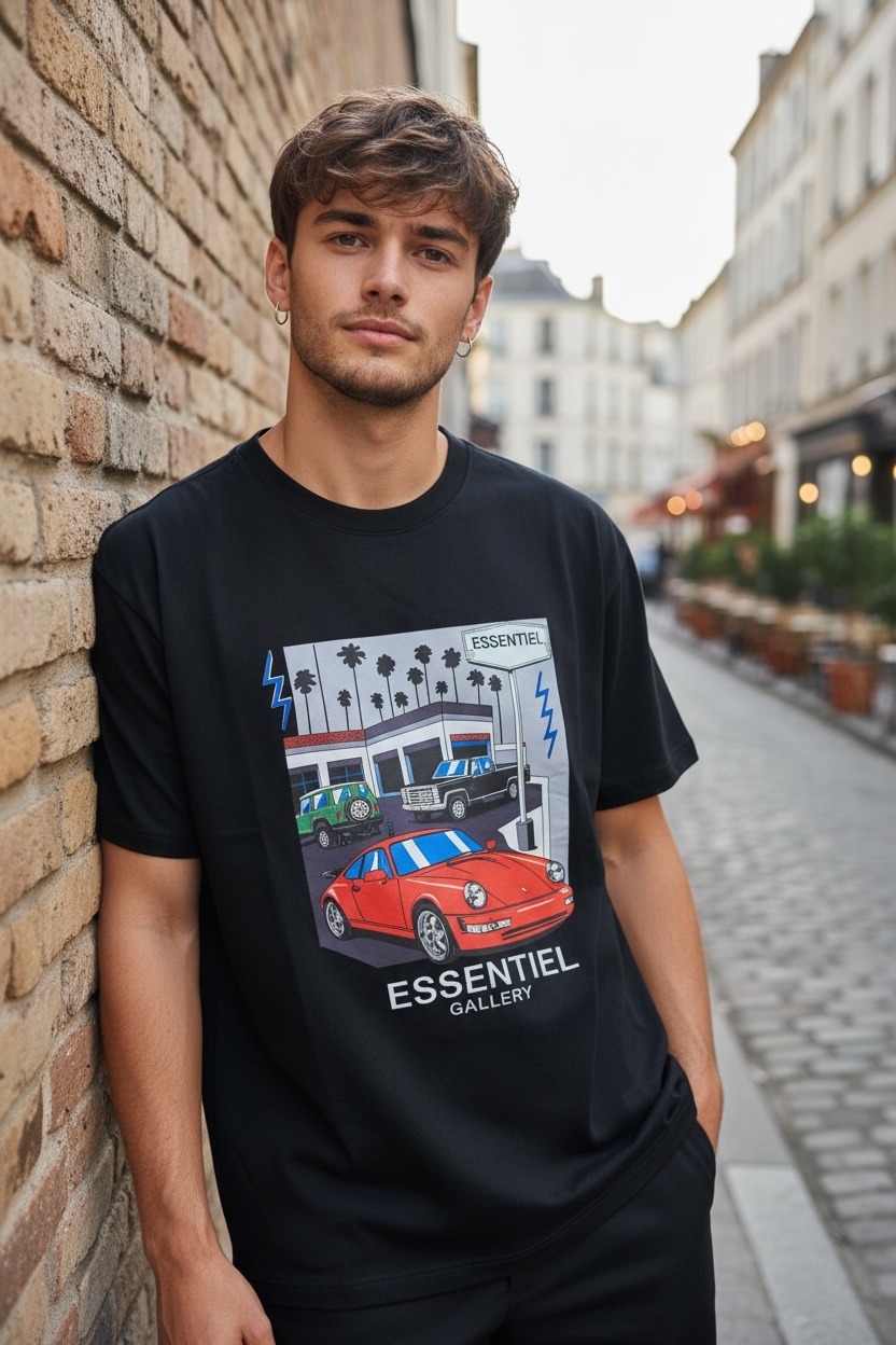 Großhändler FIVE EVER - Oversize Essential Gallery T-Shirt 100% BAUMWOLLE