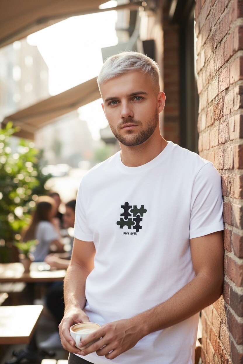 Großhändler FIVE EVER - T-SHIRT AUS 100% BAUMWOLLE