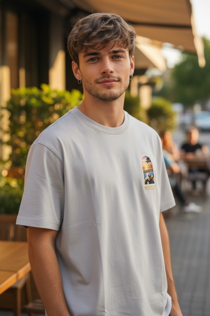 Großhändler FIVE EVER - Premium T-Shirt aus schwerem 100% Baumwolle mit PERFECT Druck