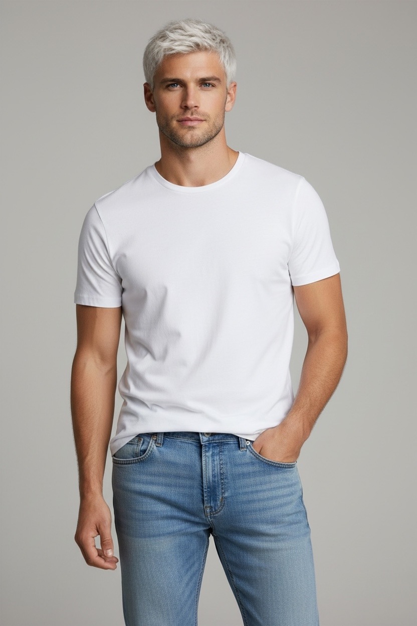 Wholesaler FIVE EVER - Plain basic T-shirt