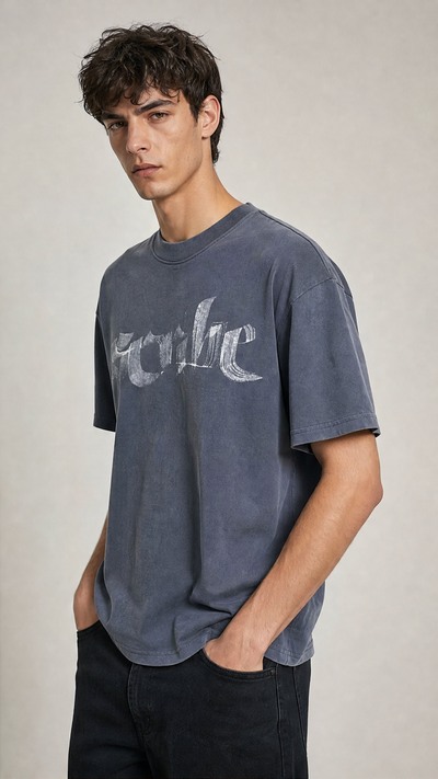 Wholesaler FIVE EVER - Ecru Abstract Print T-Shirt Wholesaler FIVE EVER - Ecru Abstract Print T-Shirt