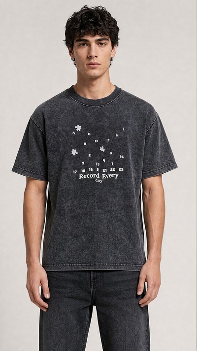 Wholesaler FIVE EVER - Graphic Puzzle Print T-Shirt Wholesaler FIVE EVER - Graphic Puzzle Print T-Shirt