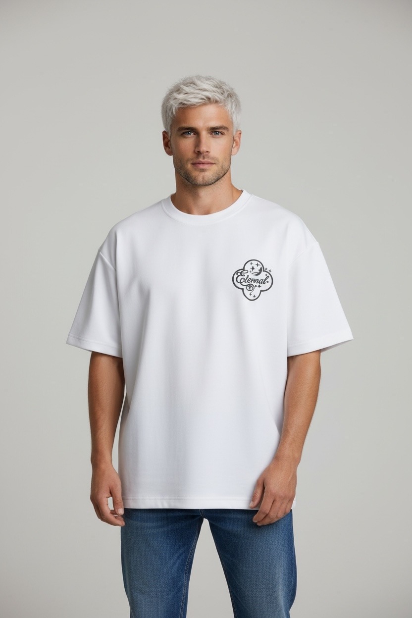 Großhändler FIVE EVER - Übergroßes besticktes Neopren-T-Shirt