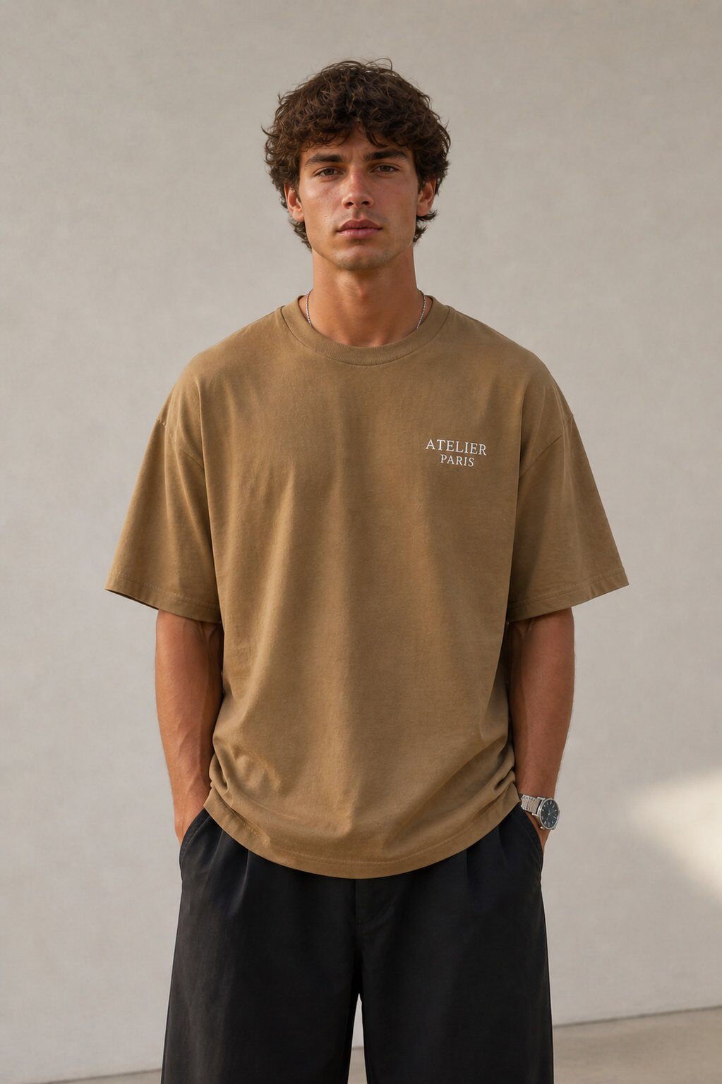 Wholesaler FIVE EVER - 100% COTTON embroidered T-shirt Atelier Paris