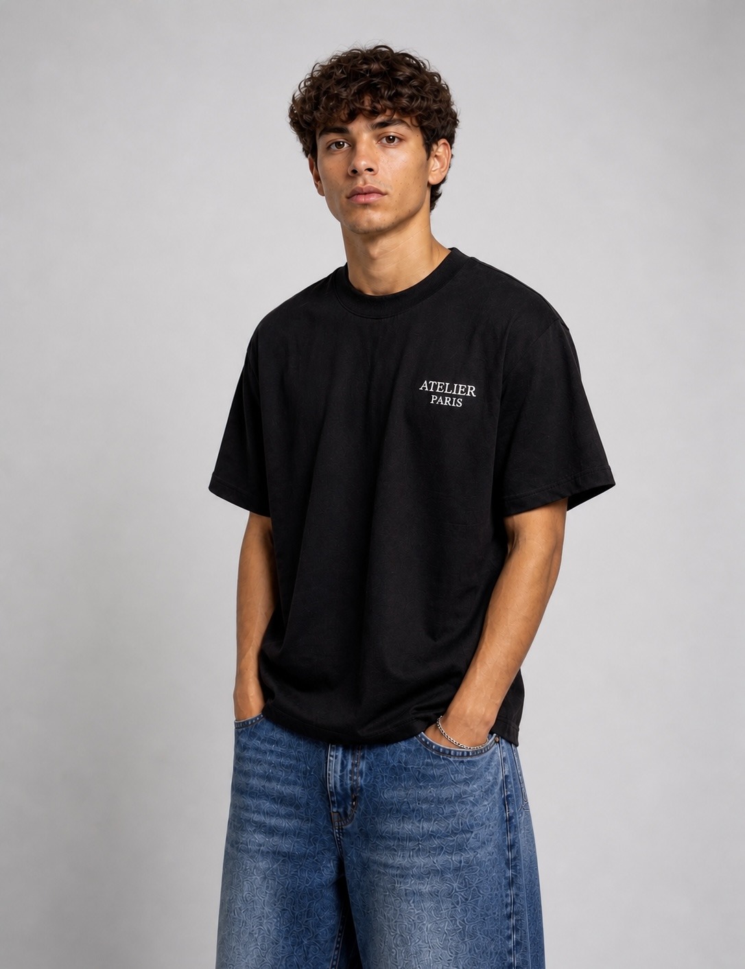 Wholesaler FIVE EVER - 100% COTTON T-shirt embroidered by Atelier Paris