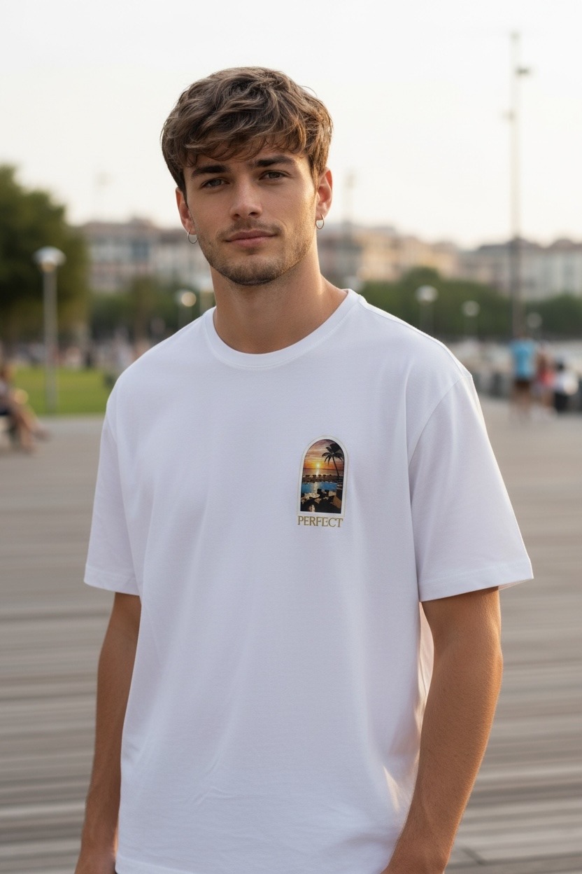 Großhändler FIVE EVER - Premium T-Shirt aus schwerem 100% Baumwolle mit PERFECT Druck