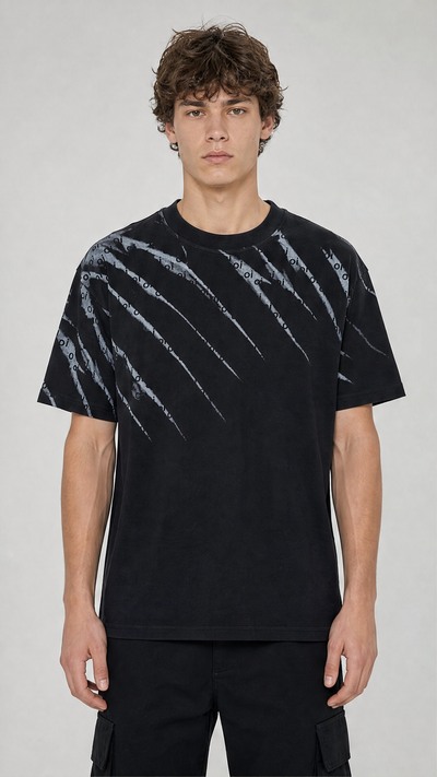 Wholesaler FIVE EVER - Diagonal Stripe Tee Wholesaler FIVE EVER - Diagonal Stripe Tee