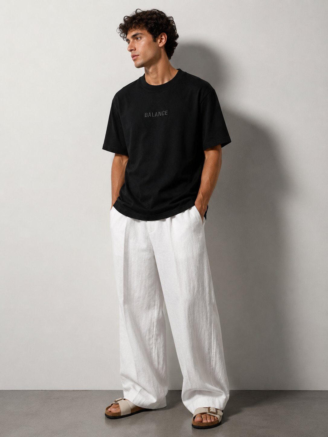 Wholesaler FIVE EVER - Oversized Balance T-shirt 100% COTTON