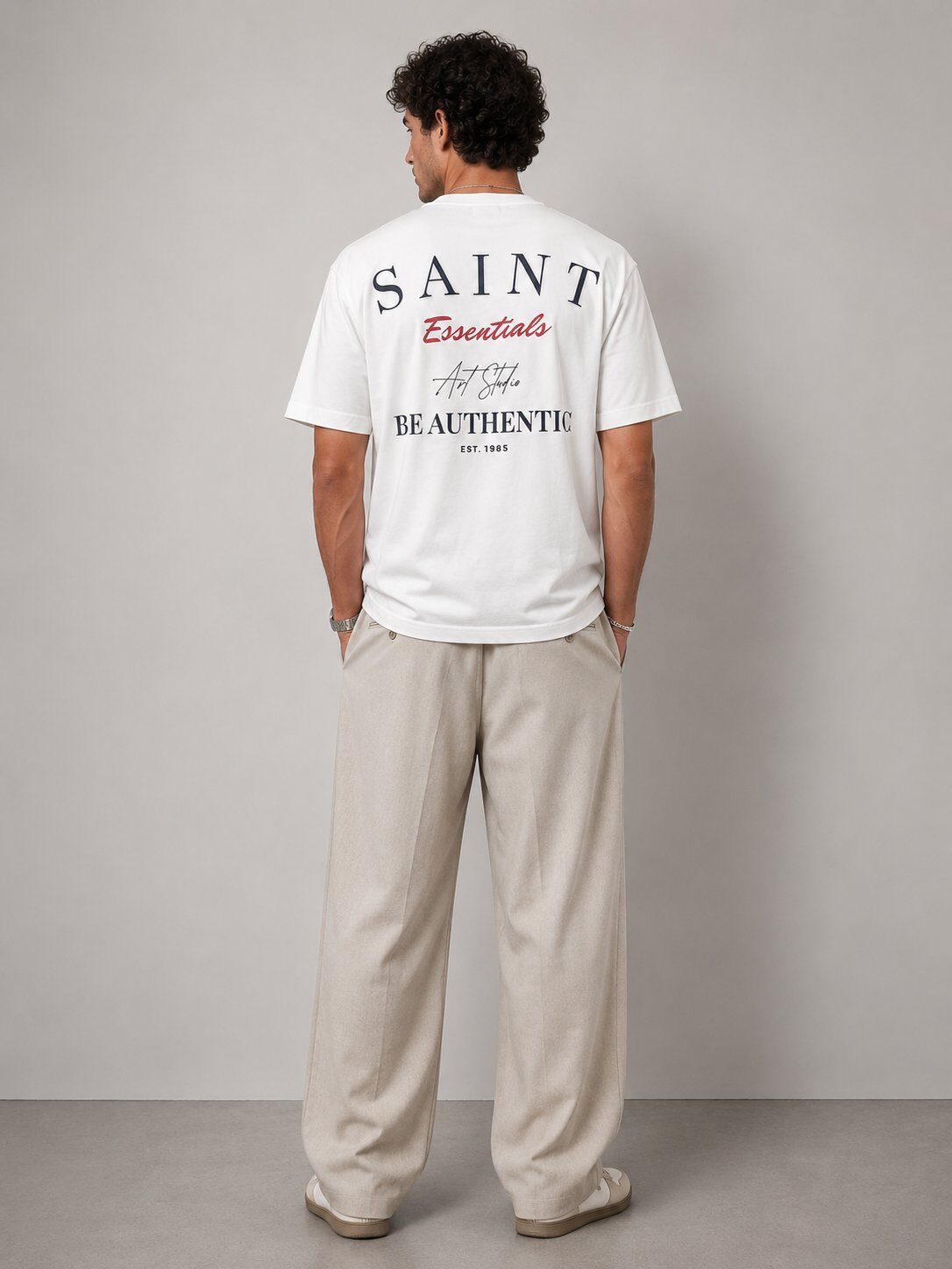 Grossiste FIVE EVER - T-shirt 100% Coton coupe oversize