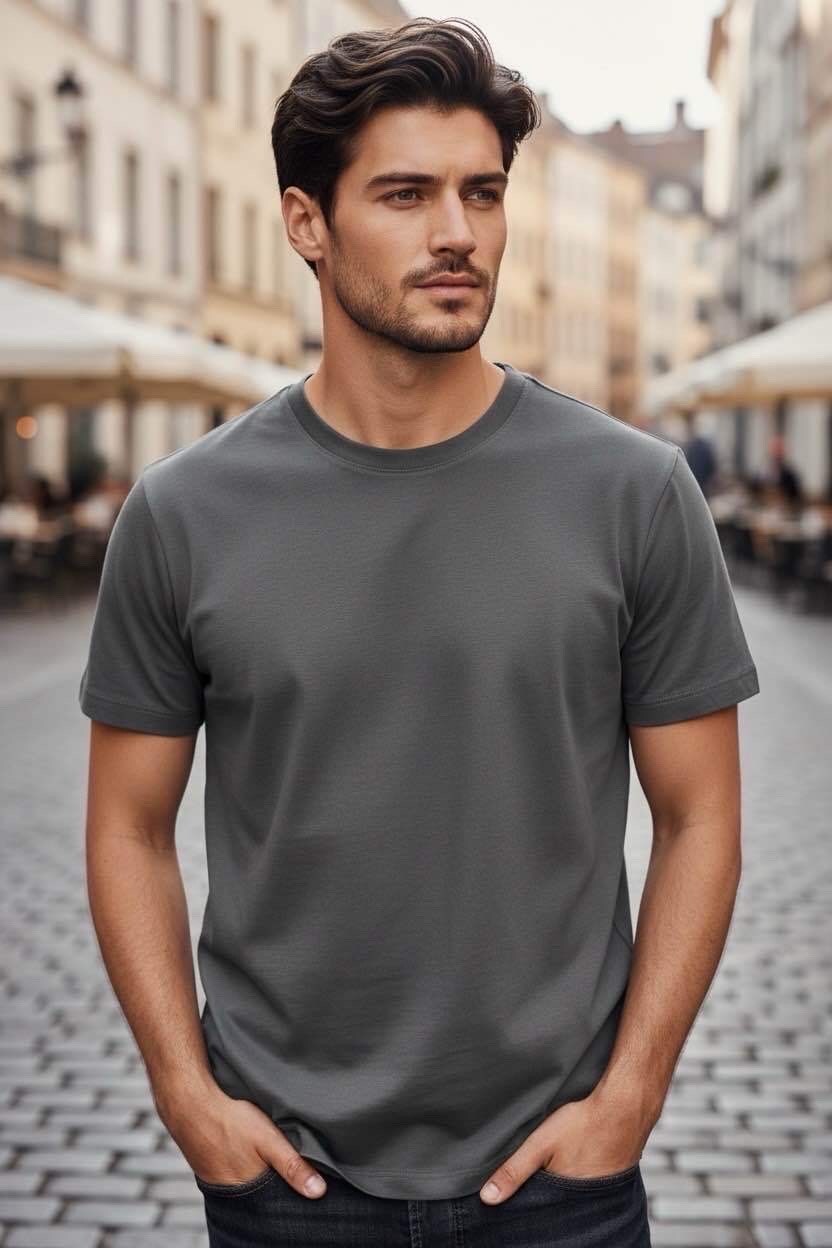 Großhändler FIVE EVER - Weiches dickes Baumwoll-T-Shirt