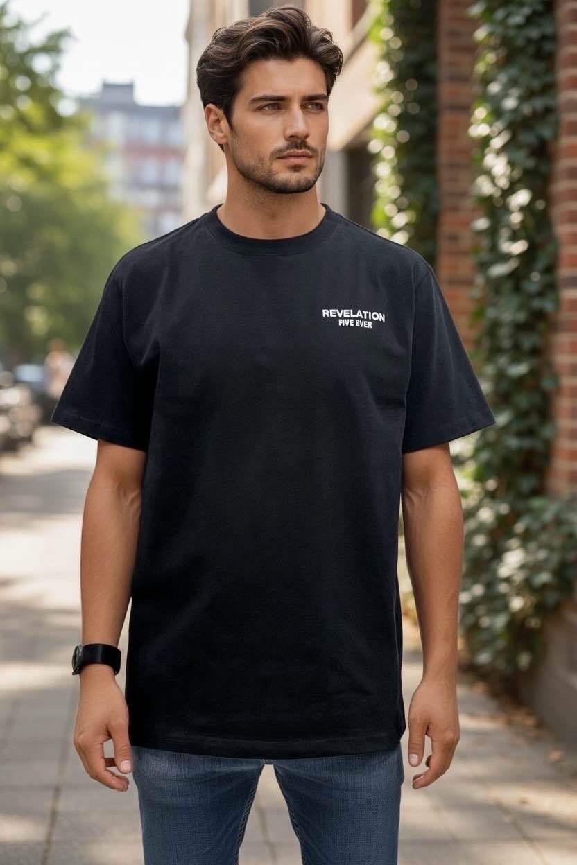 Großhändler FIVE EVER - 100% Baumwoll-T-Shirt mit Premium-Druckqualität, 300 g Gewicht