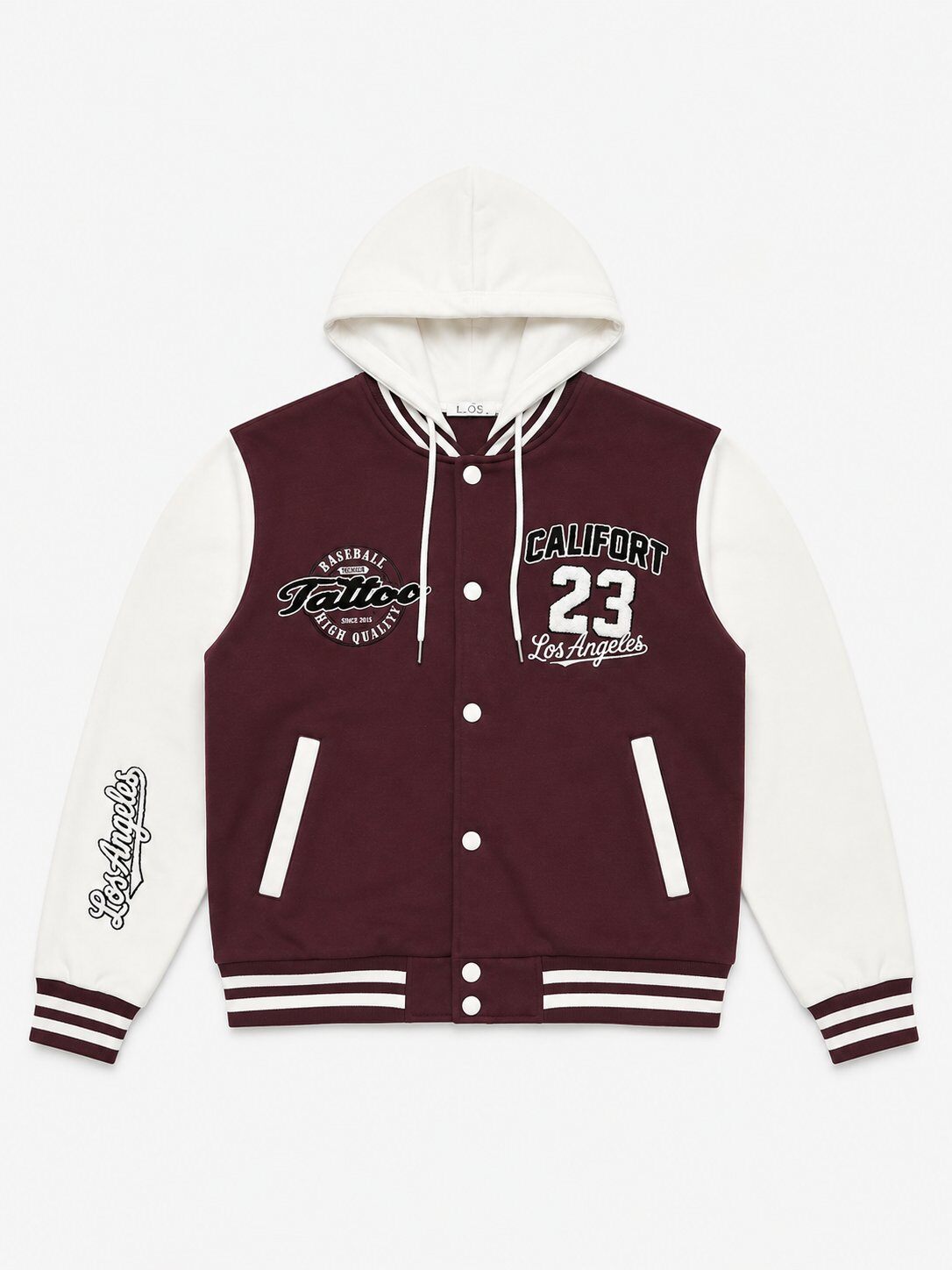 Mayorista FIVE EVER - Chaqueta Varsity Bicolor con Capucha California 23