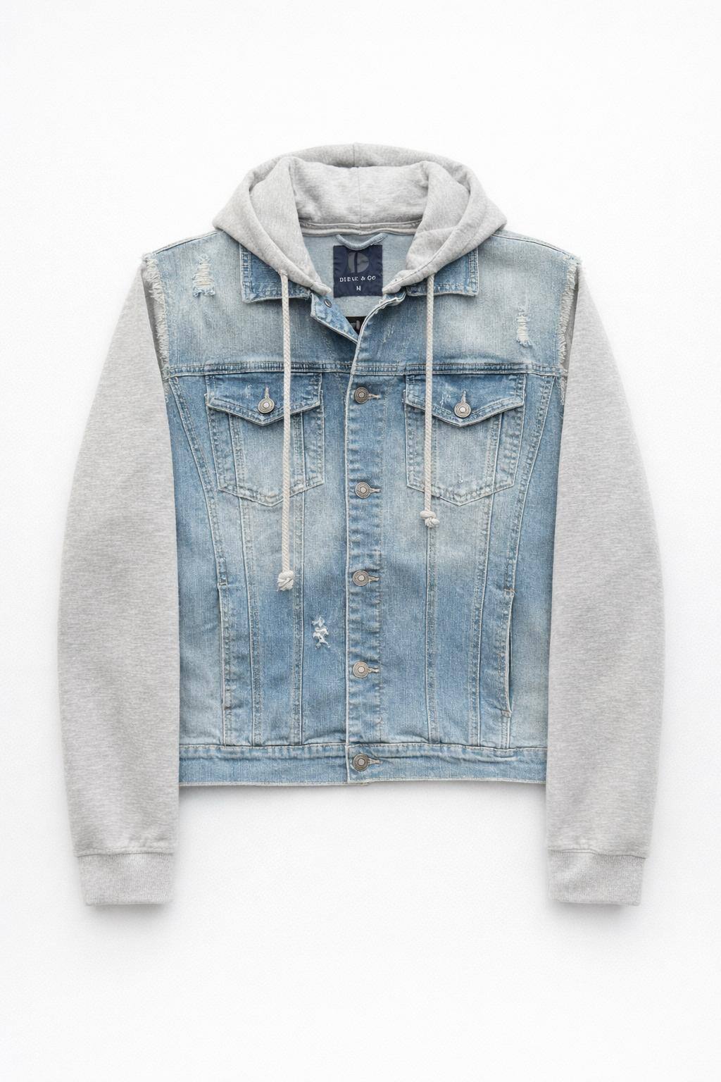 Großhändler FIVE EVER - Jeansjacke mit Kapuze