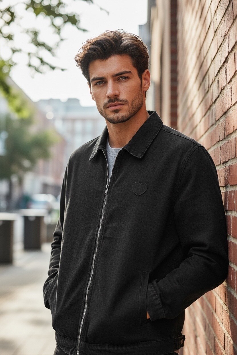 Großhändler FIVE EVER - Schwarze Jeansjacke FIVE EVER 100% Baumwolle