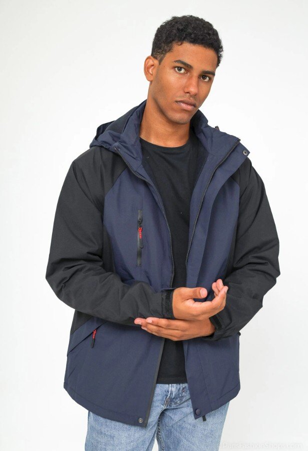 Wholesaler Forbest - Men's two-tone water-repellent jacket with fleece lining