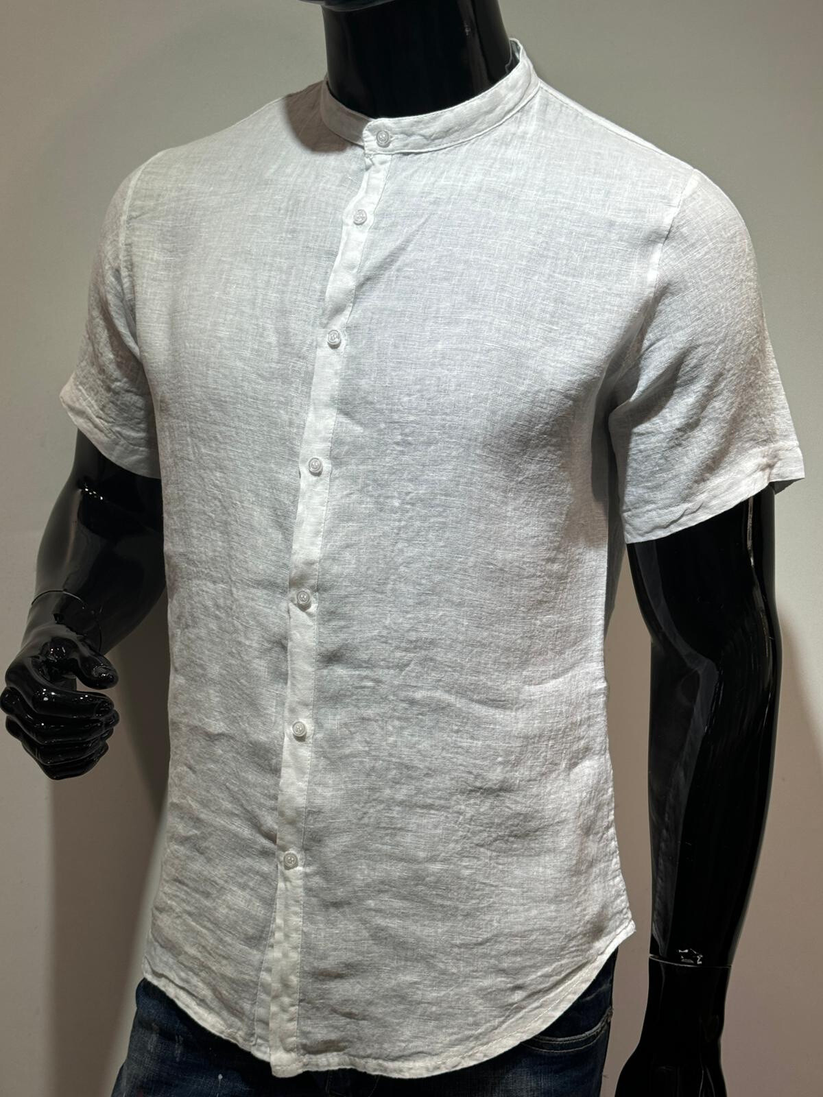 Grossiste Forbest - Chemise col mao 100% LIN