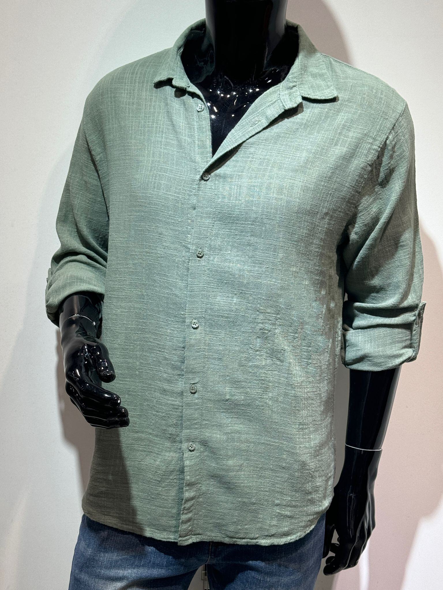 Wholesaler Forbest - Men's roll-up long sleeve shirts with buttons