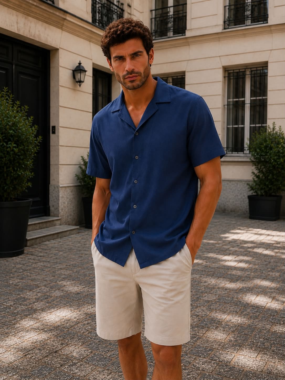 Wholesaler Forbest - Men's Plain Cotton Shirt