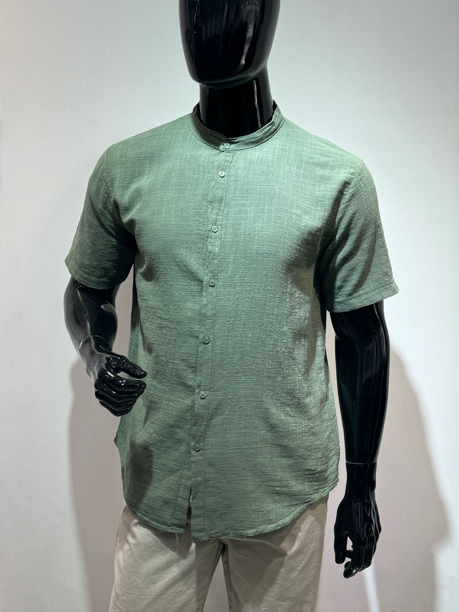Mayorista Forbest - Camisa de manga corta de algodón y lino