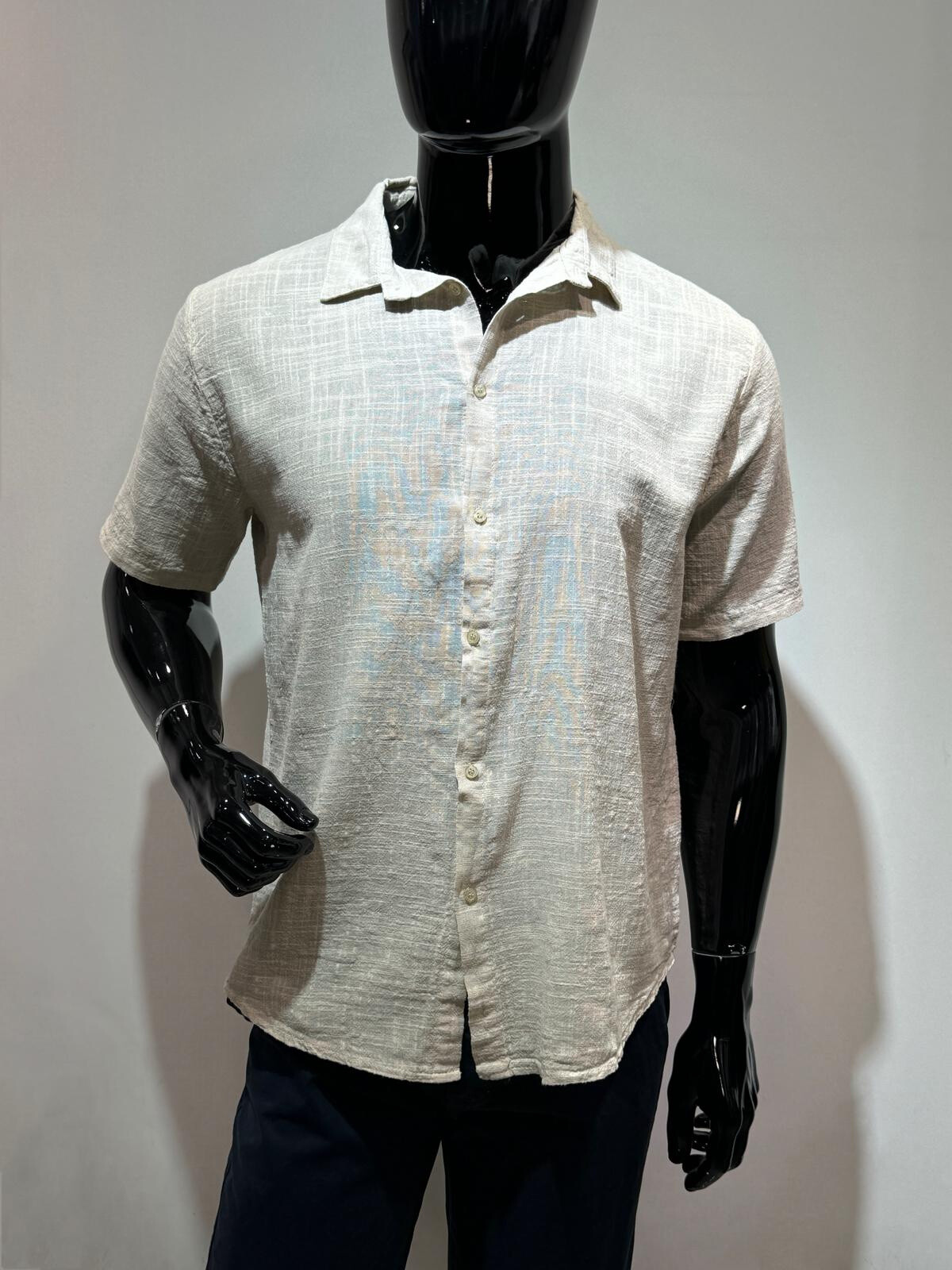 Grossiste Forbest - Chemise manche courte coton et lin mélangés