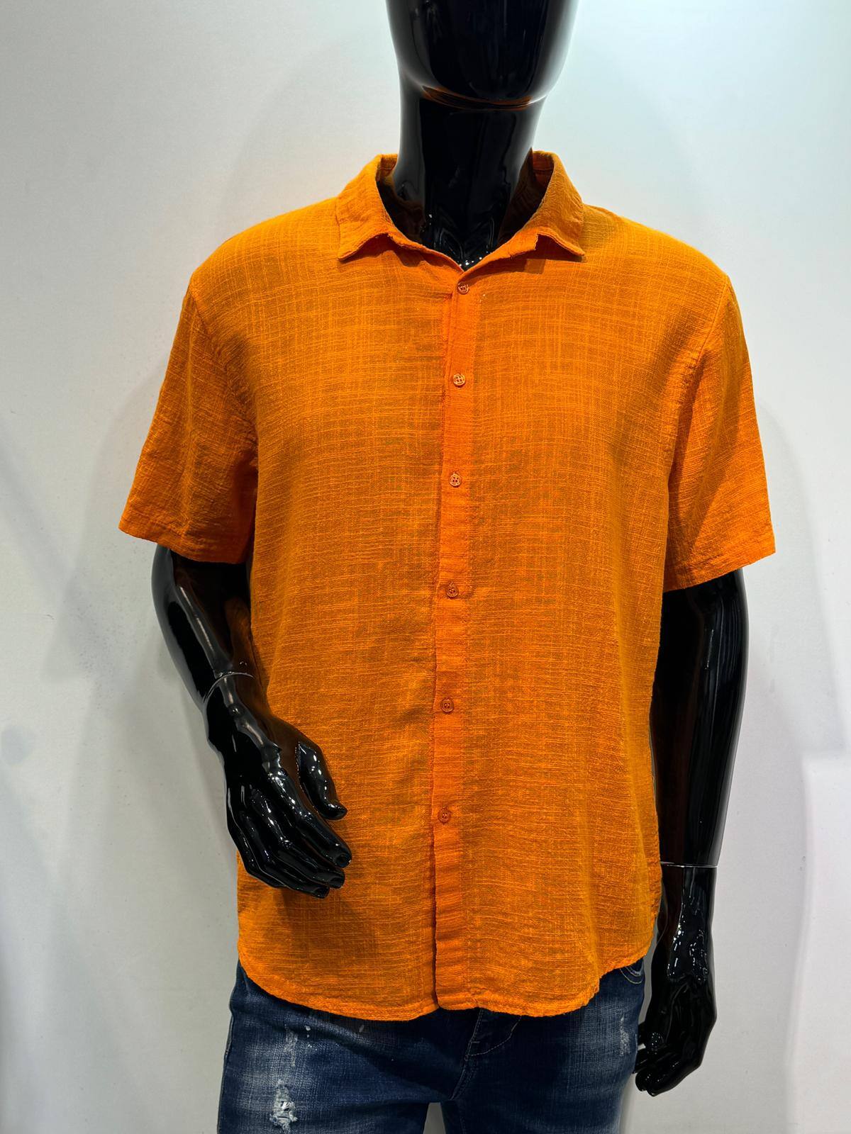 Mayorista Forbest - Camisa de mezcla de algodón y lino para hombre