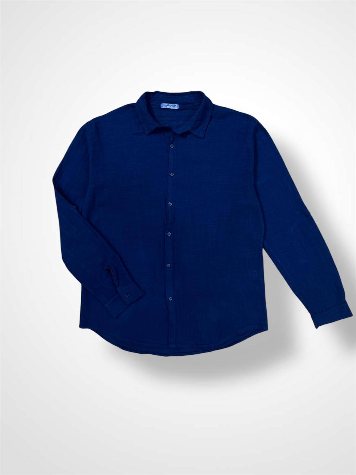 Grossiste Forbest - Chemise manche longue bleu marine retroussable pour Homme