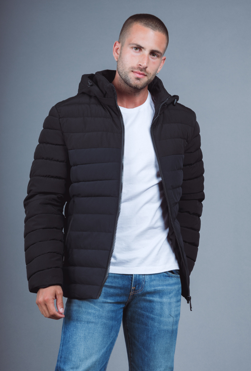 Wholesaler Forbest - Bi-color down jacket with removable hood