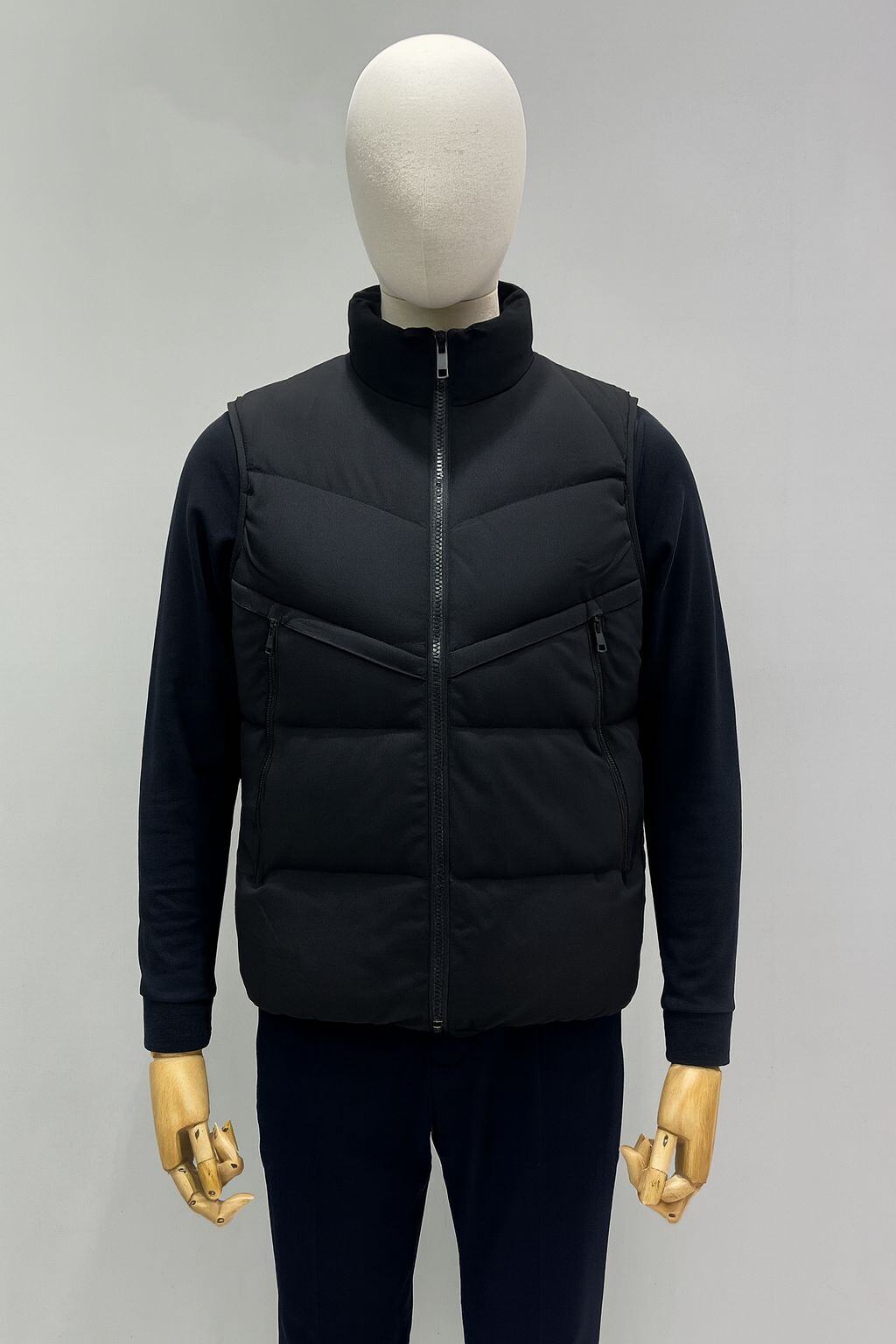 Wholesaler Forbest - Men's Black Sleeveless Puffer Vest