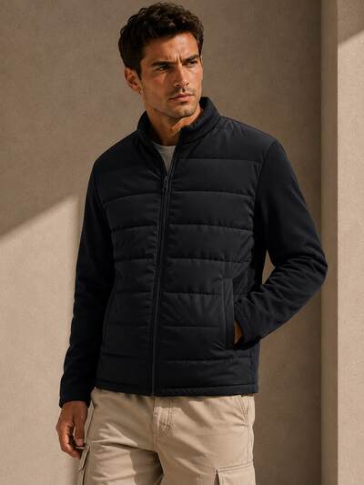 Grossiste Forbest - Veste bi-matière entrée de saison Grossiste Forbest - Veste bi-matière entrée de saison