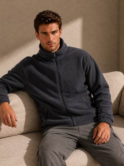 Grossiste Forbest - Gilet polaire zippé sans capuche uni pour Homme Grossiste Forbest - Gilet polaire zippé sans capuche uni pour Homme