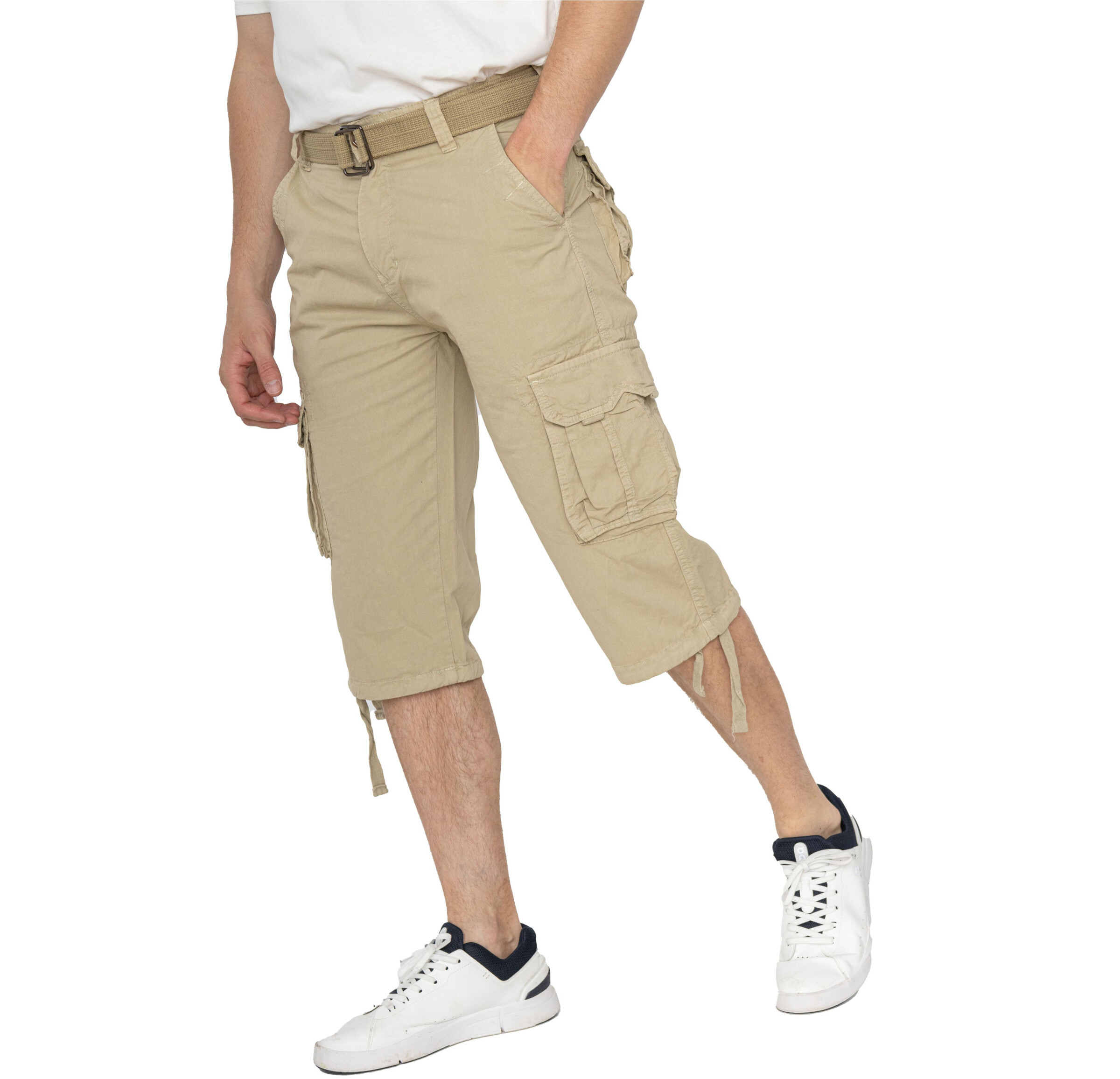 Grossiste Forbest - Pantacourt cargo pour Homme avec ceinture 100% coton