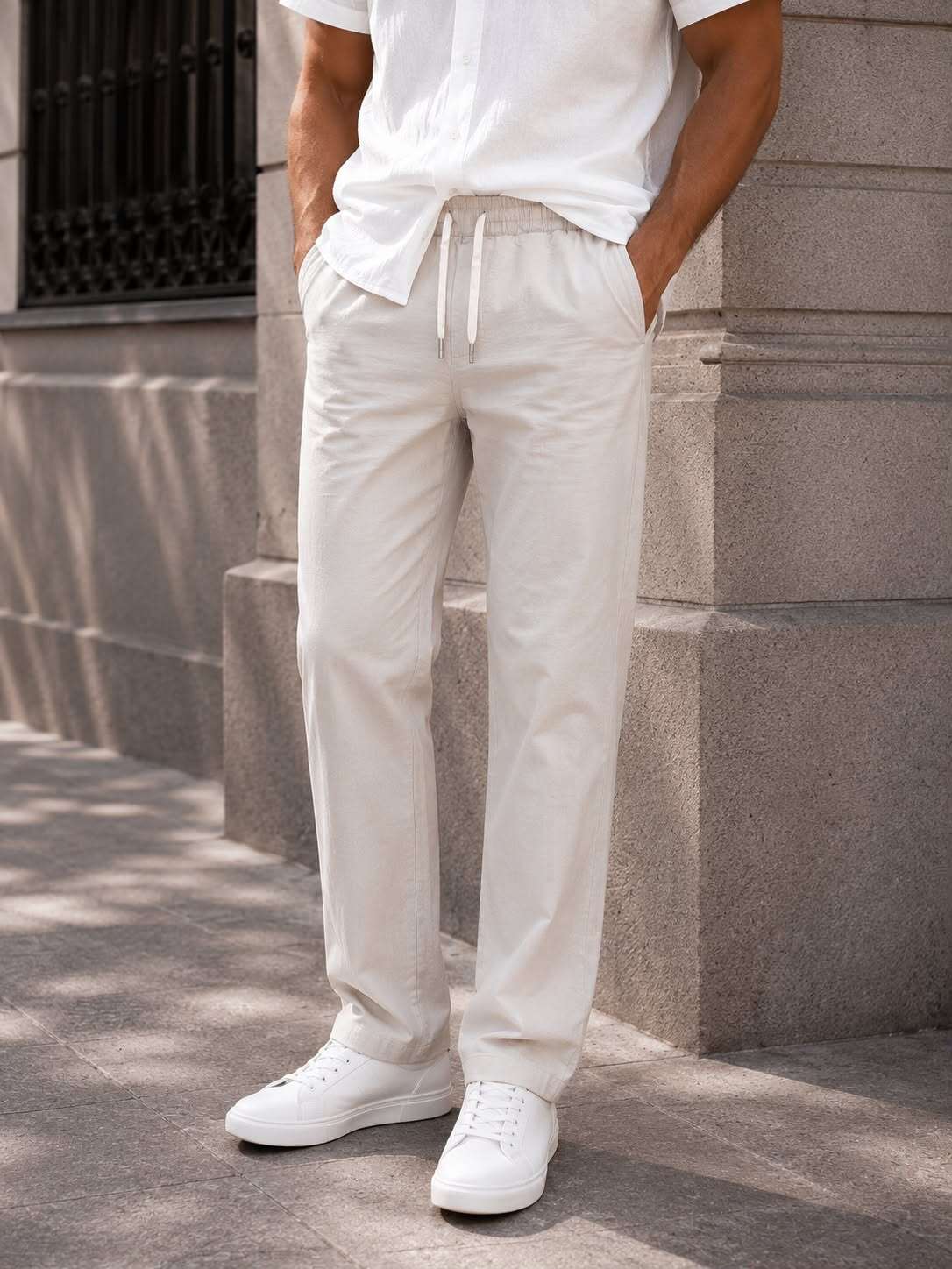 Wholesaler Forbest - Men's Summer Pants in Cotton/Linen Blend