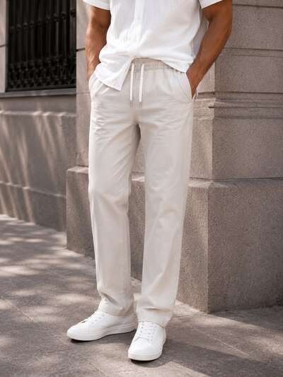 Großhändler Forbest - Sommerhose für Herren aus Baumwoll-/Leinenmischung Großhändler Forbest - Sommerhose für Herren aus Baumwoll-/Leinenmischung