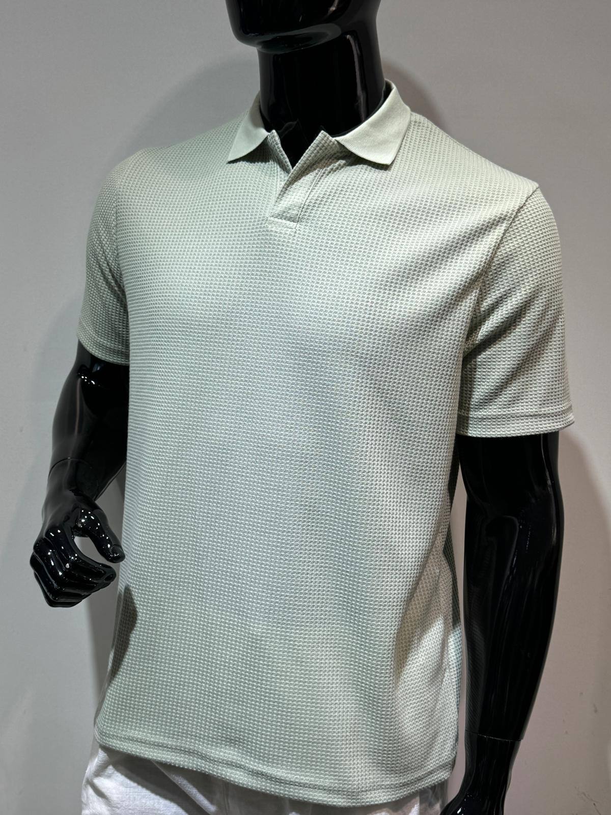 Grossista Forbest - Polo da Uomo con Colletto Aperto e Effetto Maglia