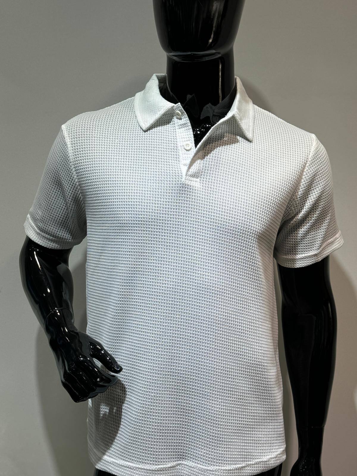 Grossista Forbest - Polo da uomo con bottoni effetto maglia