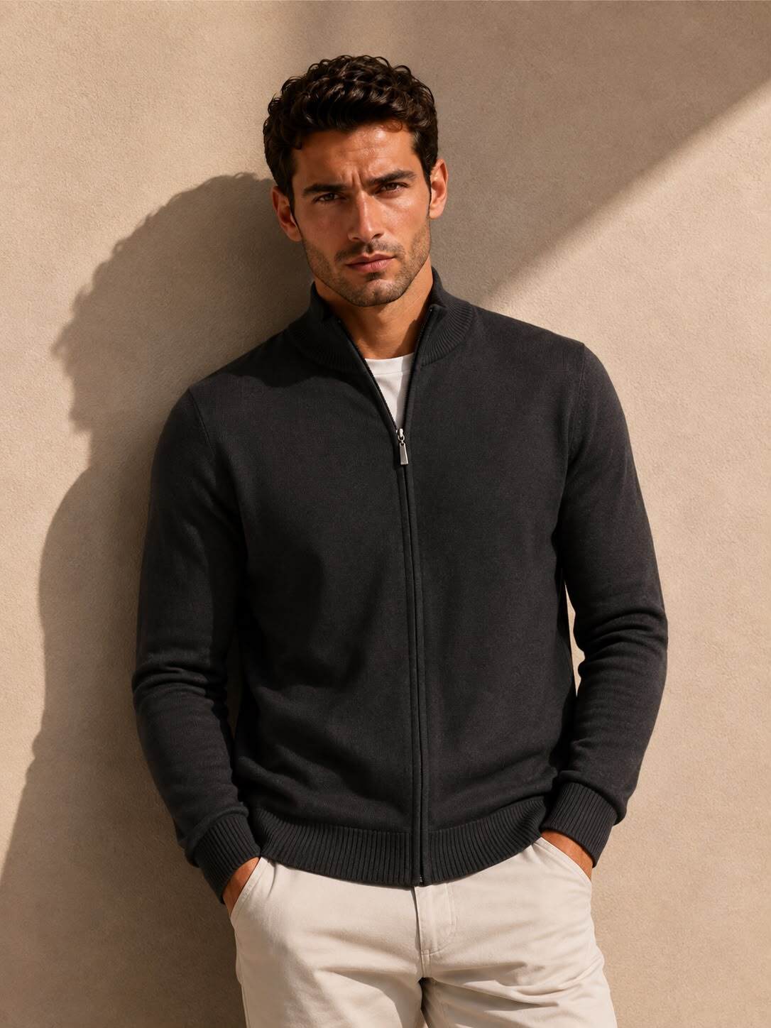 Grossiste Forbest - Gilet zippé en maille fine pour Homme
