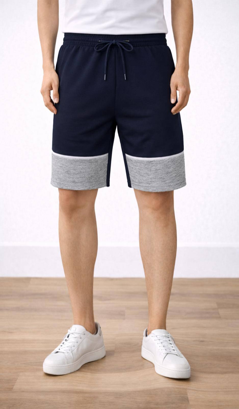 Mayorista Forbest - Pantalones cortos bicolor con banda reflectante para hombre