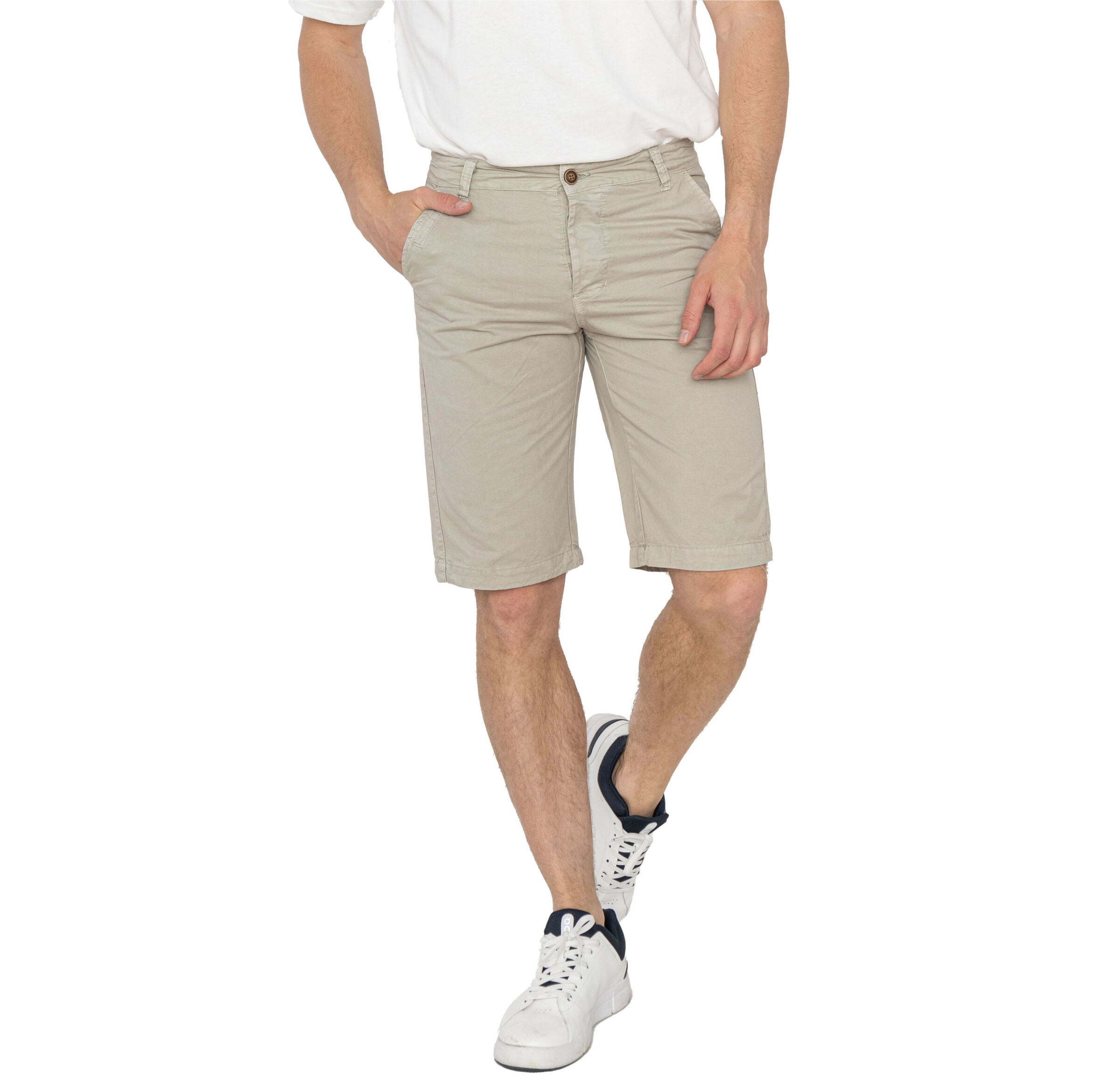 Grossiste Forbest - Bermuda chino uni pour homme en coton