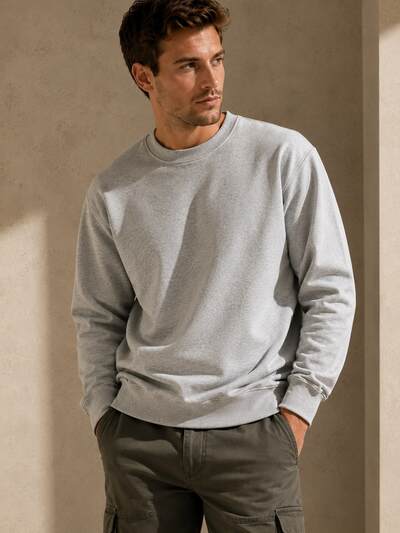 Grossiste Forbest - Sweat léger col rond uni pour Homme Grossiste Forbest - Sweat léger col rond uni pour Homme