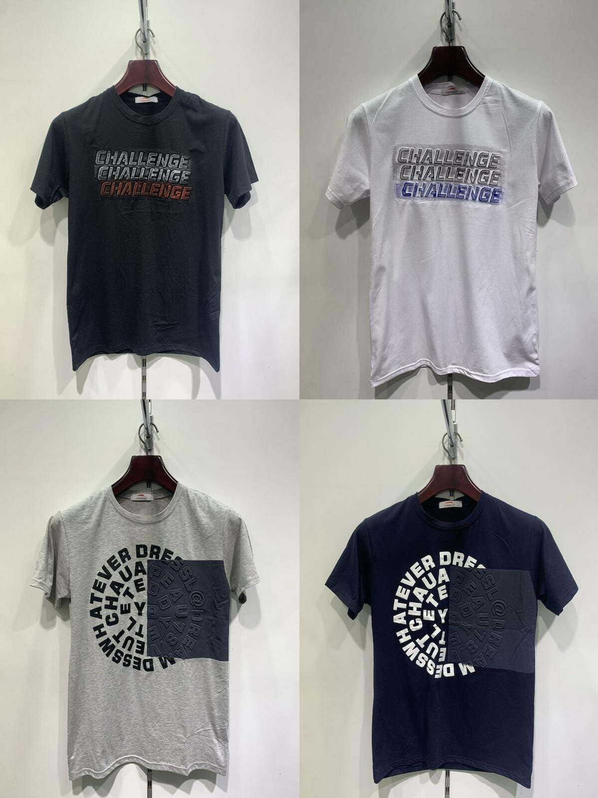 Grossiste Forbest - T-shirt modèles en relief assorties