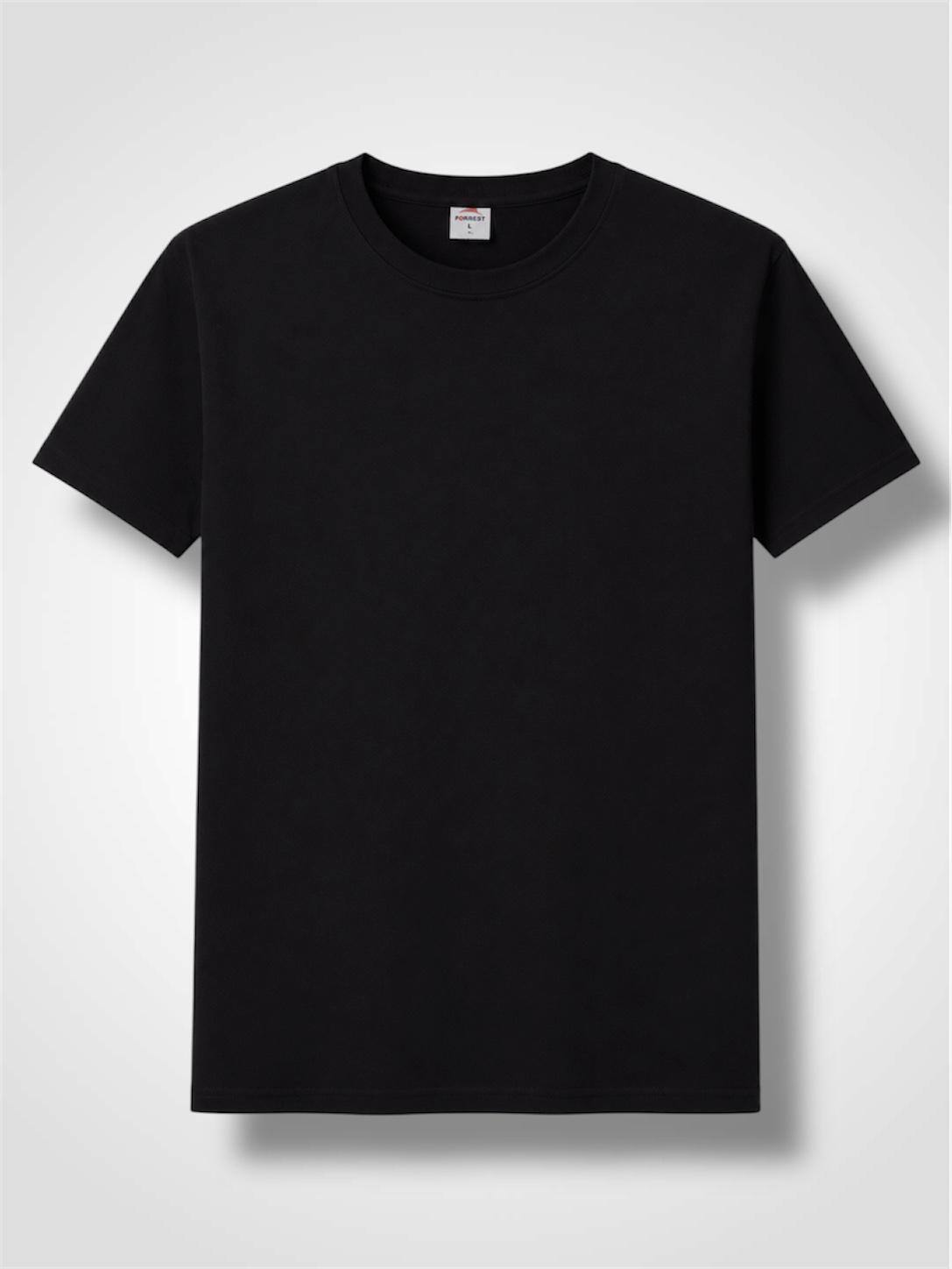 Wholesaler Forbest - Men's plain black and white T-shirt